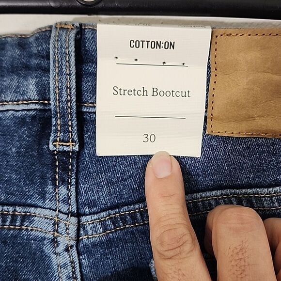Cotton On Stretch Bootcut Mid Rise Fitted Waist Mini Flare Jeans sz 30 NWT - Picture 4 of 8